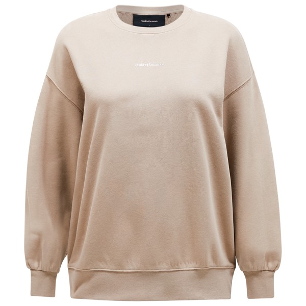 Peak Performance - Women's Original Terry Crew - Pullover Gr L;M;S;XL;XS beige;grün von Peak Performance