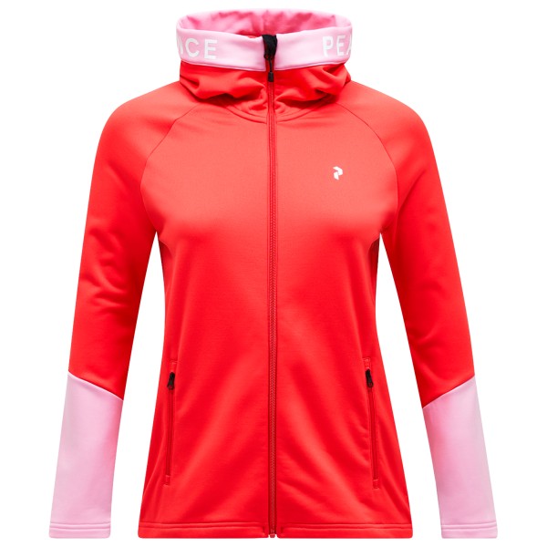 Peak Performance - Women's Rider Zip Hood - Fleecejacke Gr L rot von Peak Performance