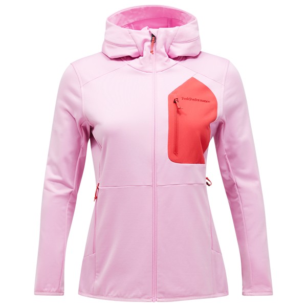 Peak Performance - Women's Utility Light Zip Hood - Fleecejacke Gr L;M;S;XL;XS rosa;schwarz von Peak Performance