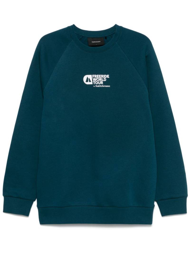 Peak Performance logo crew-neck sweatshirt - Blue von Peak Performance