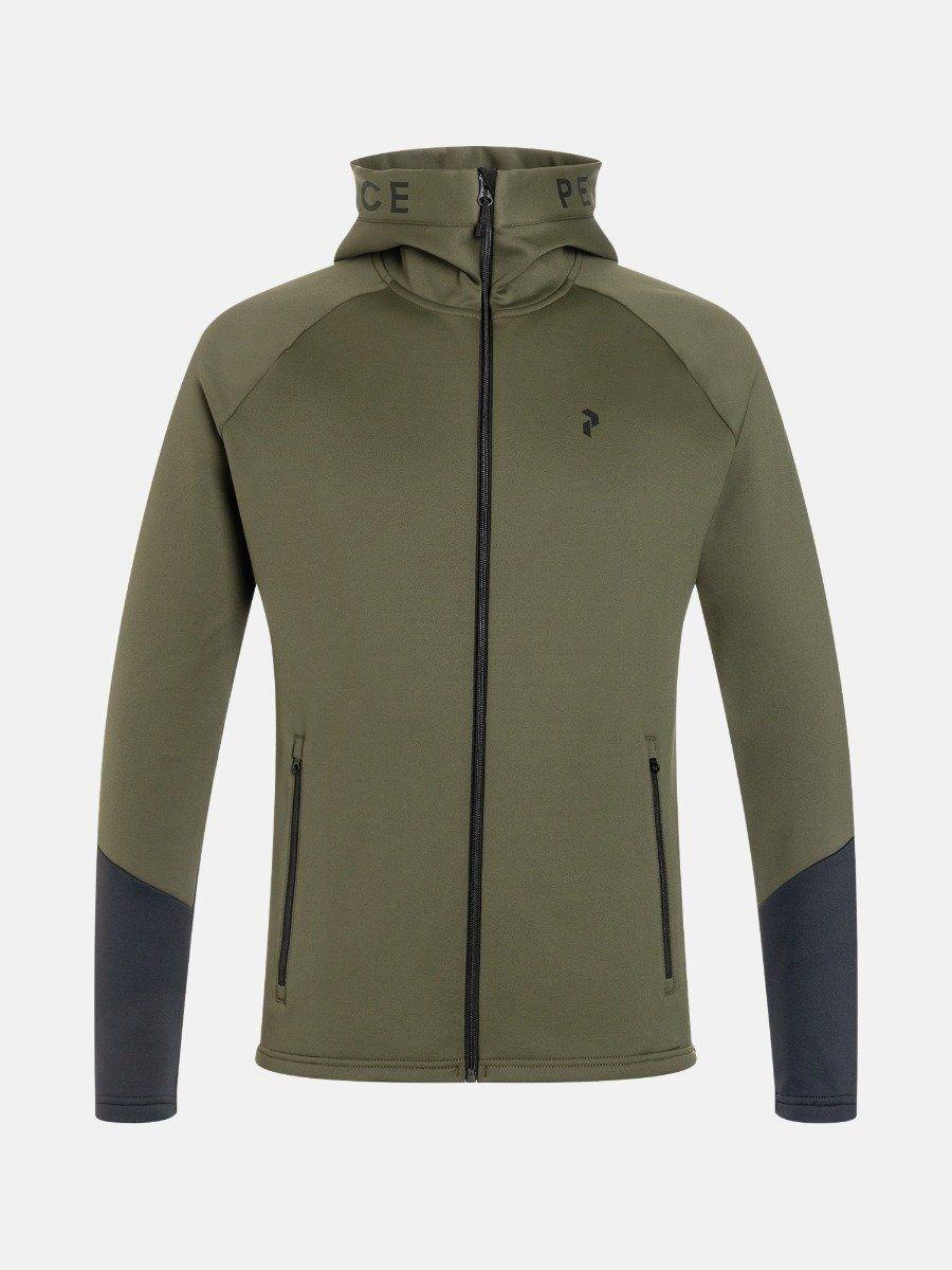 M Rider Mid Zip Hood-xl Herren Khaki XL