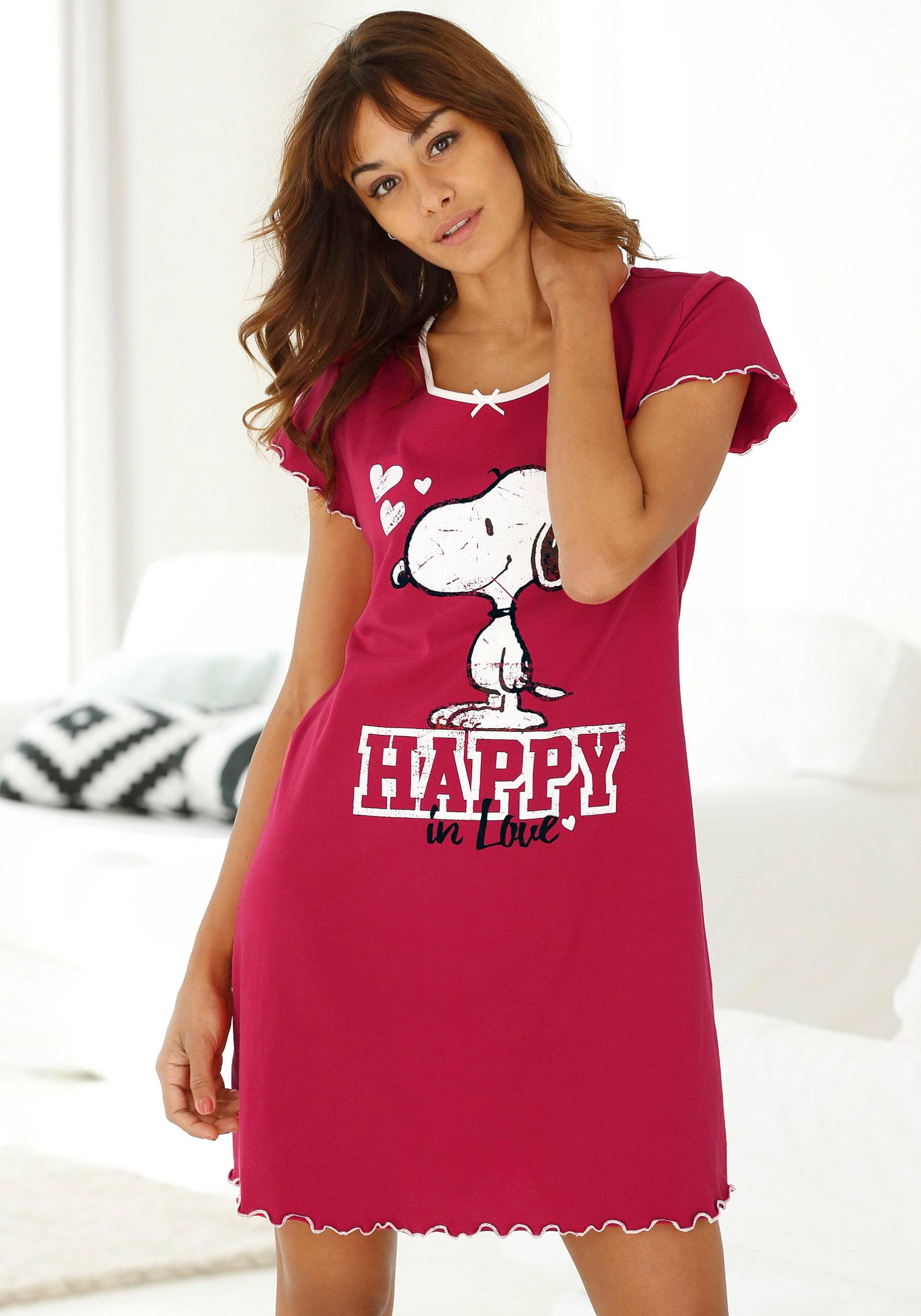 Peanuts Nachthemd, mit Snoopy Print und Kräuselsäumen Peanuts Nachthemd, mit Snoopy Print und Kräuselsäumen von Peanuts