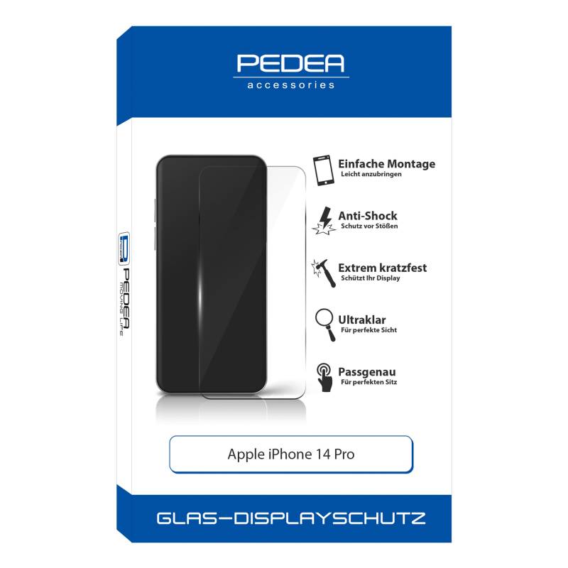 PEDEA Displayschutzglas »Display-Schutzglas - iPhone 14 Pro«, für iPhone 14 Pro, Displayschutzfolie von Pedea