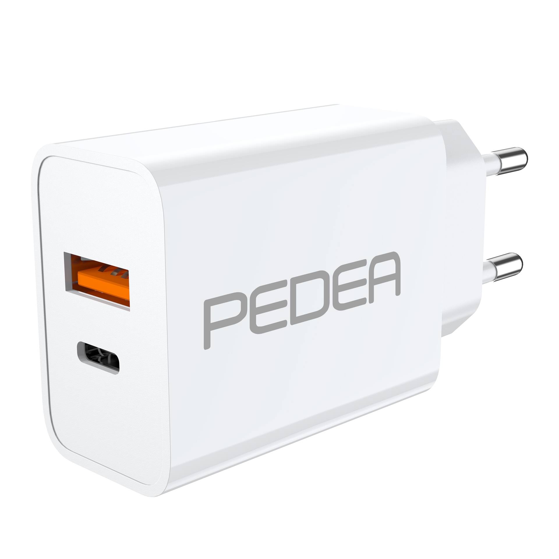 PEDEA Schnelllade-Gerät »Reiselader 20W«, (1 St., 6 7 A02 A14 A54 S21 S22 S23 + Ultra iPhone 11 12 13 14 15 Pro Max Plus), Dual Ladegerät Netzteil USB-A USB-C Samsung Galaxy Apple Google Pixel von Pedea