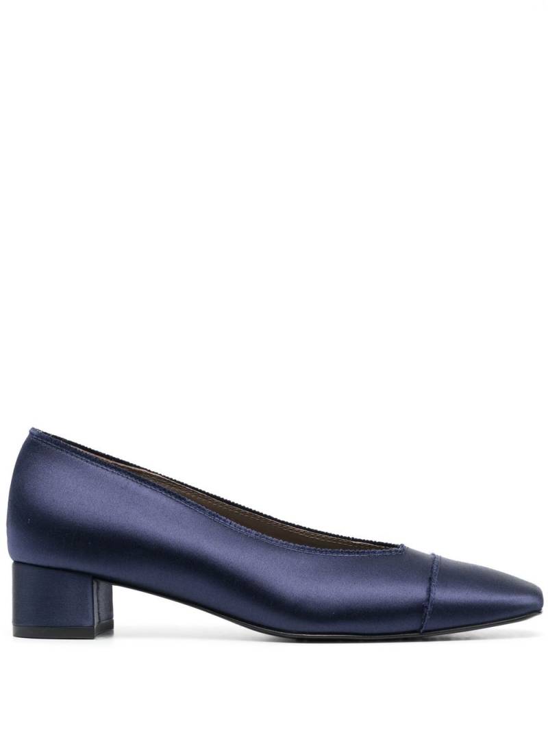 Pedro Garcia satin-finish low-heeled pumps - Blue von Pedro Garcia