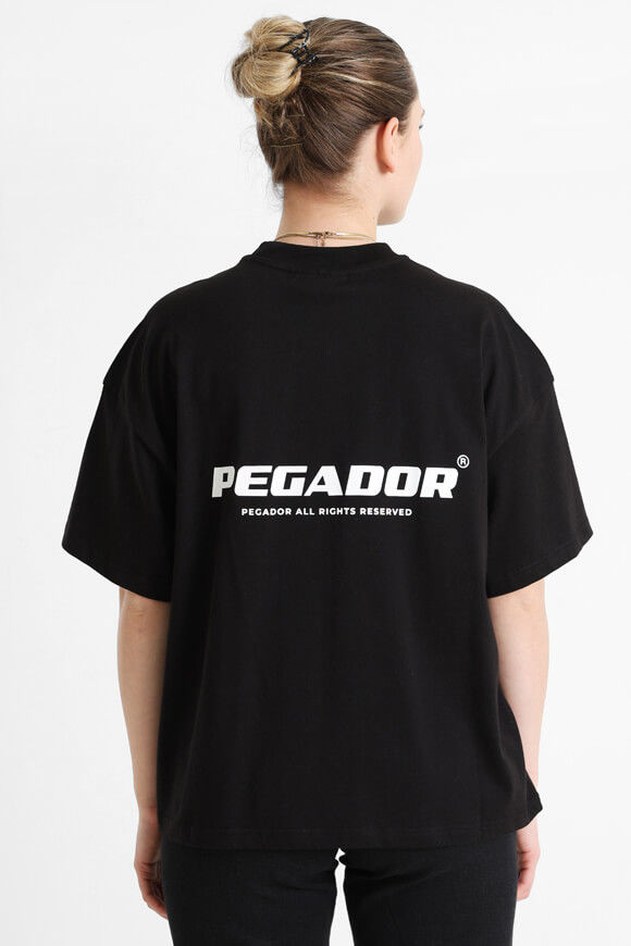 Pegador Arendal Logo Heavy Oversize T-Shirt | Black | Damen  | L von Pegador