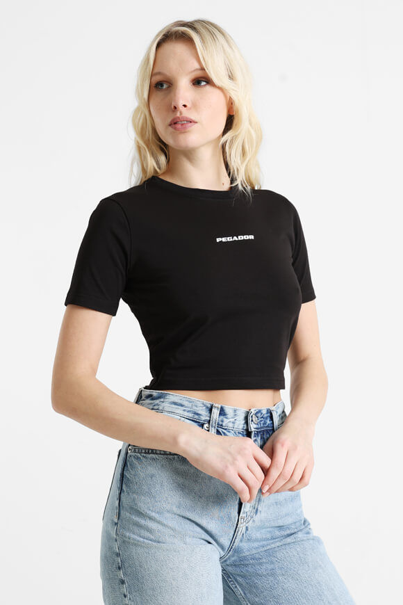 Pegador Ines Crop T-Shirt | Black | Damen  | L von Pegador