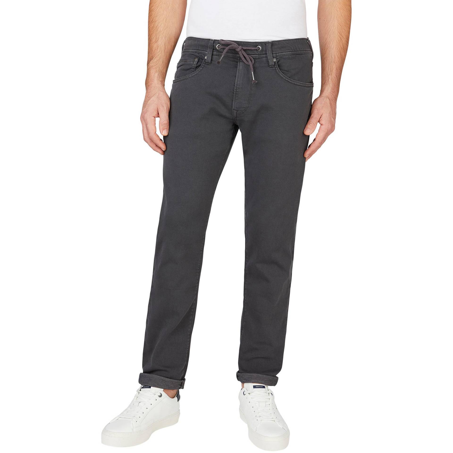 Hose, Regular Fit Herren Schwarz Denim W33 von Pepe Jeans