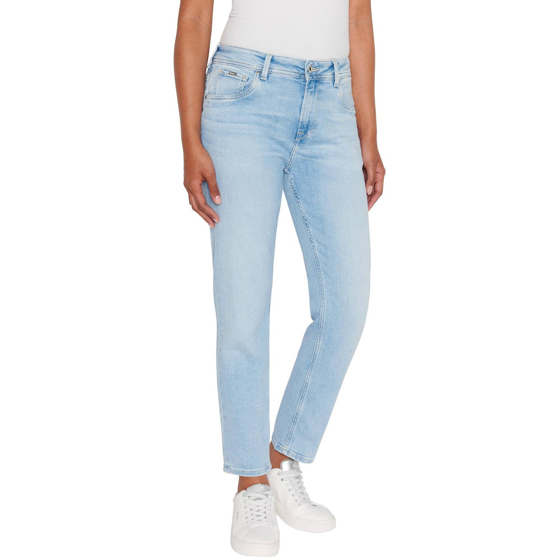 Jeans, Tapered Fit Damen Blau Denim W27 von Pepe Jeans