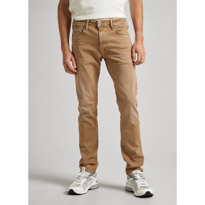 Jeans, Tapered Fit Herren Beige W36 von Pepe Jeans