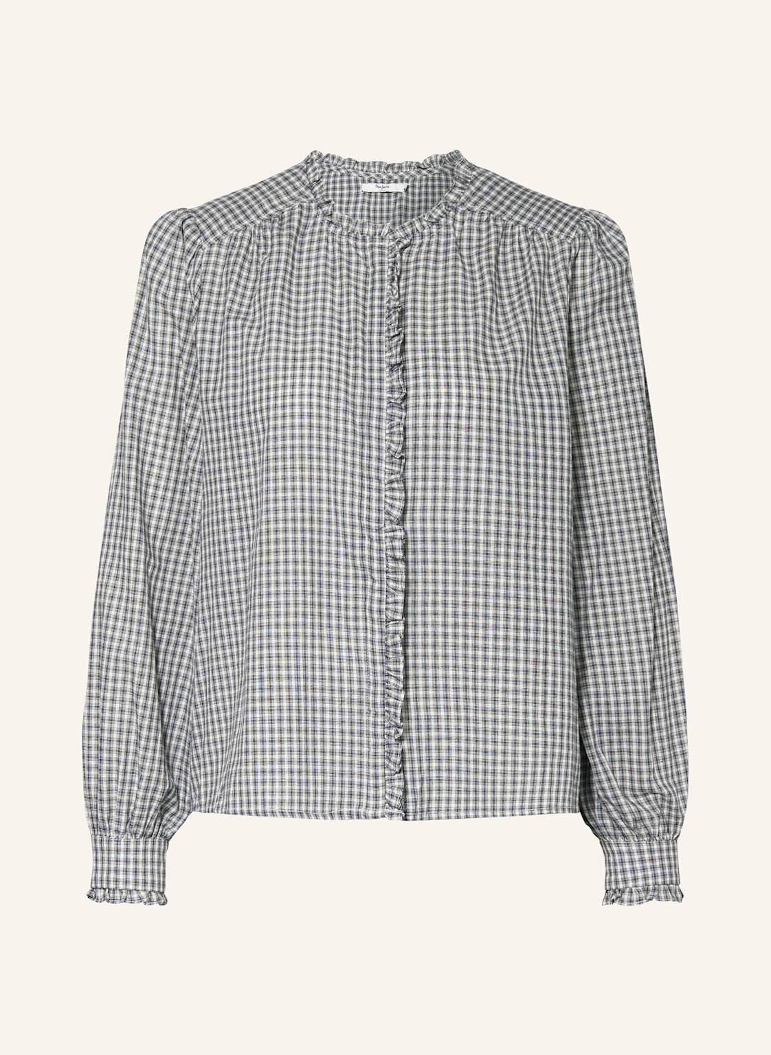 Pepe Jeans Bluse Orachecks Mit Rüschen grau von Pepe Jeans