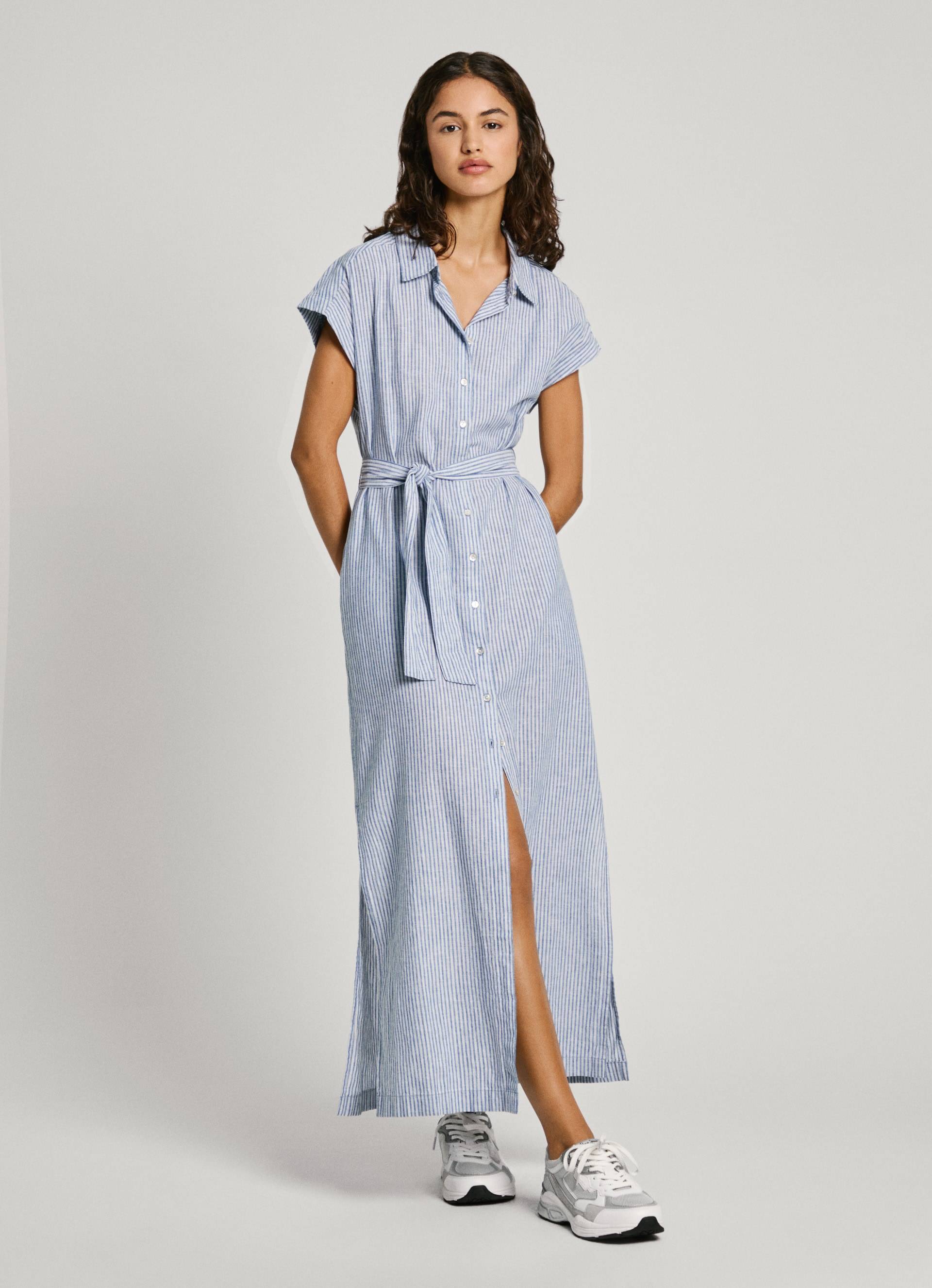 Pepe Jeans Blusenkleid »MAYA«, aus sommerlichem Leinen-Mix, Streifendessin von Pepe Jeans