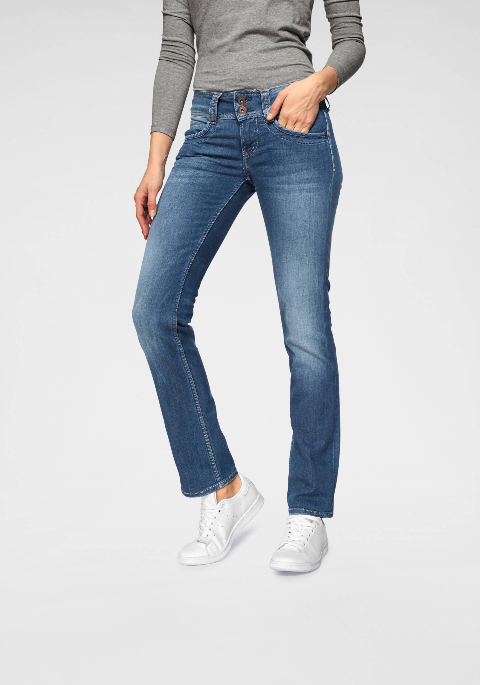 Pepe Jeans Straight-Jeans »GEN«, in schöner Qualtät mit geradem Bein und Doppel-Knopf-Bund von Pepe Jeans