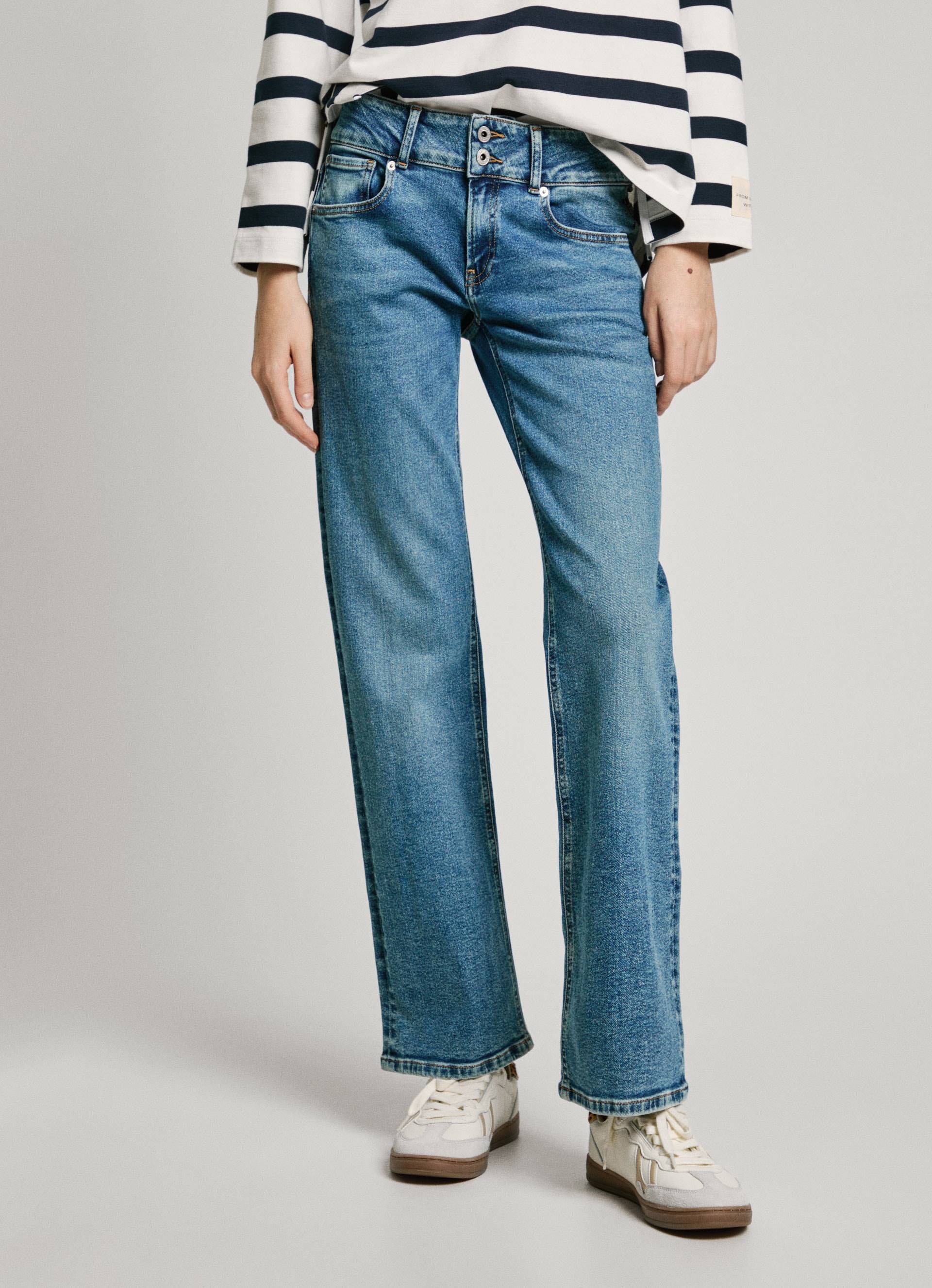 Pepe Jeans Gerade Jeans »STRAIGHT JEANS LW«, mit doppeltem Knopfverschluss von Pepe Jeans