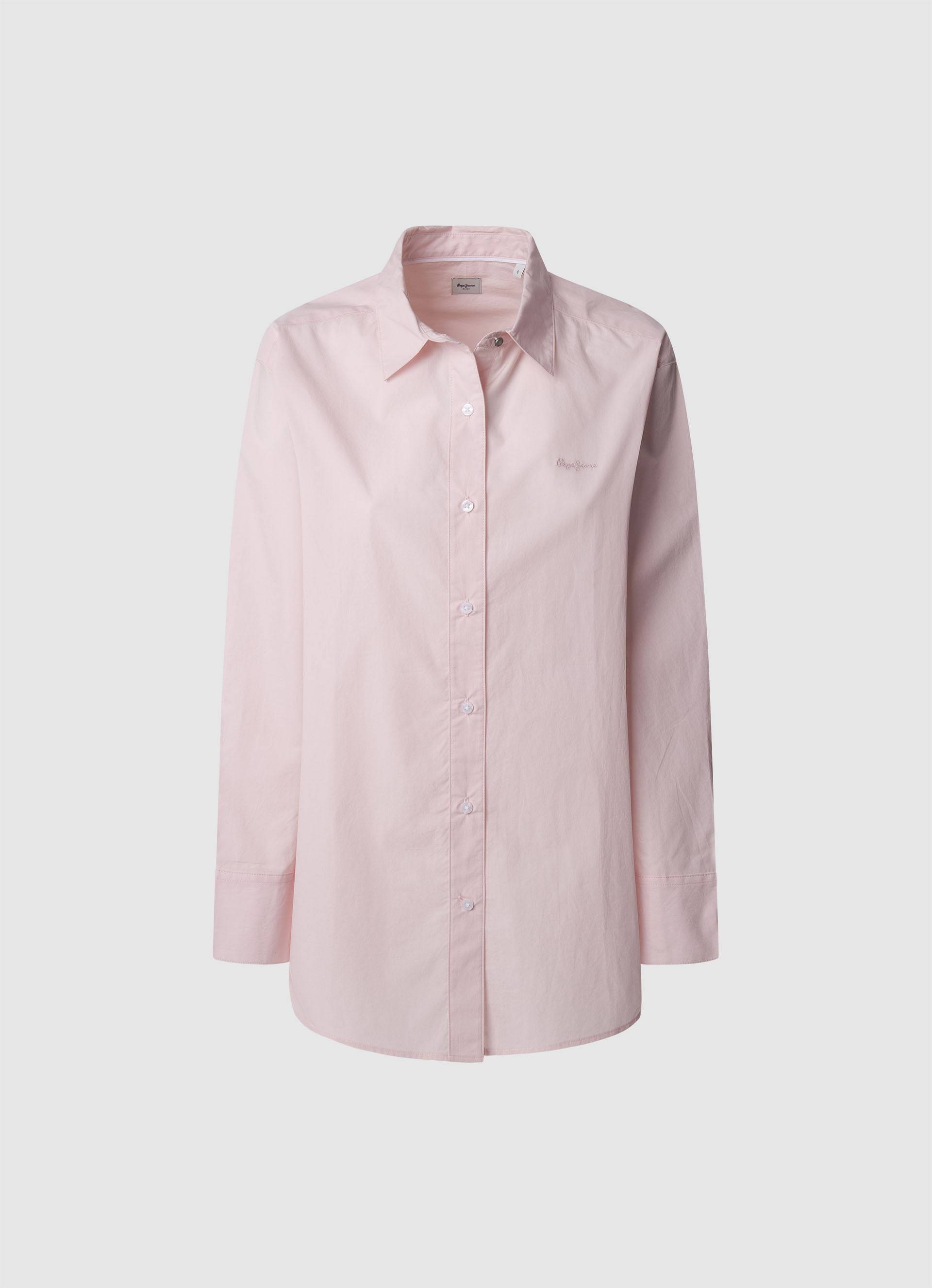 Pepe Jeans Hemdbluse, mit Ton-in-Ton Logostickerei auf der Brust Pepe Jeans Hemdbluse, mit Ton-in-Ton Logostickerei auf der Brust von Pepe Jeans
