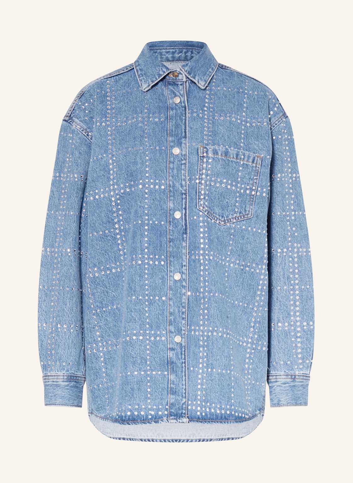 Pepe Jeans Jeans-Overshirt Mit Schmucksteinen blau von Pepe Jeans