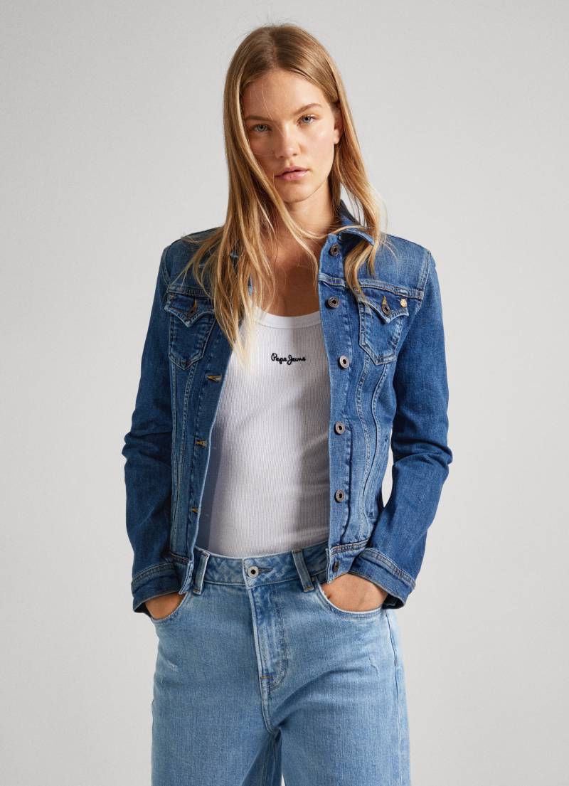 Pepe Jeans Jeansjacke »THRIFT«, mit aufgesetzten Brusttaschen und durchgehender Knopfleiste von Pepe Jeans