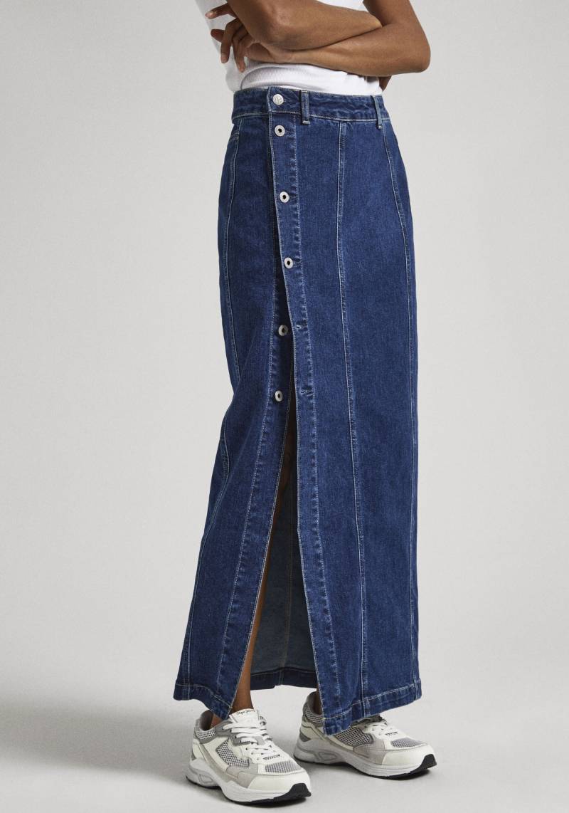 Pepe Jeans Jeansrock »MIDI SKIRT«, mit Knopfleiste und Schlitz von Pepe Jeans