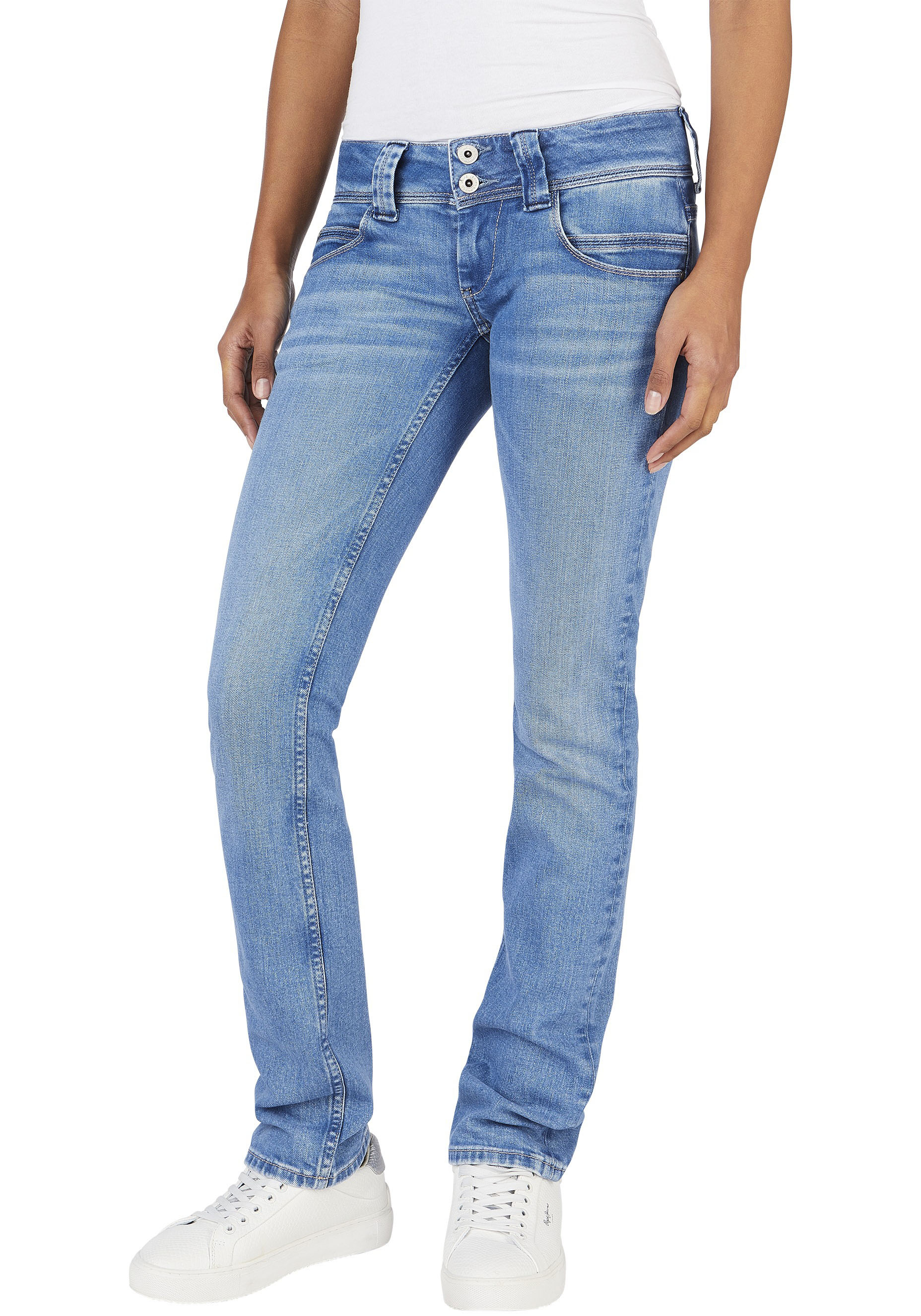 Pepe Jeans Straight-Jeans »VENUS«, mit Badge von Pepe Jeans