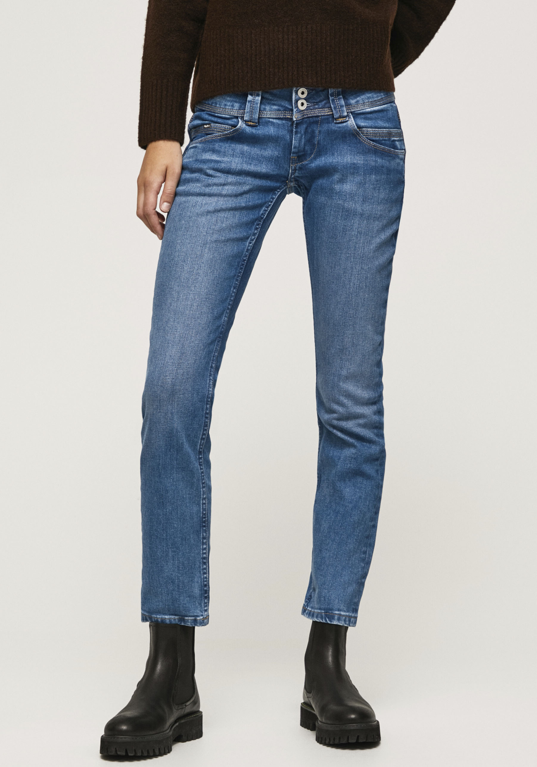 Pepe Jeans Straight-Jeans »VENUS«, mit Badge von Pepe Jeans