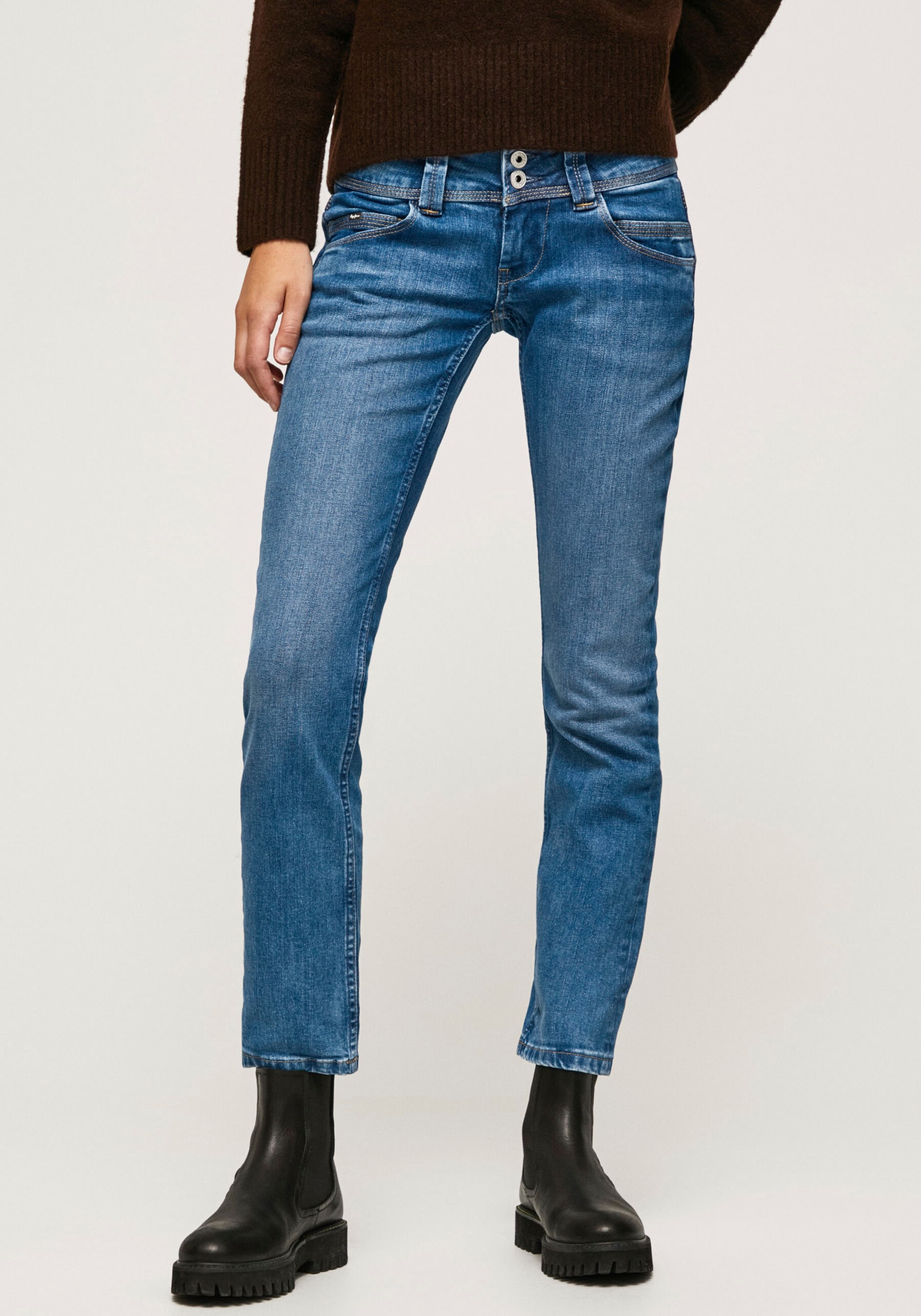 Pepe Jeans Straight-Jeans »VENUS«, mit Badge von Pepe Jeans