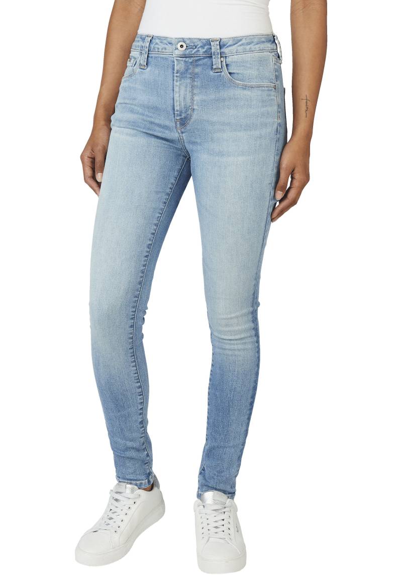 Pepe Jeans Röhrenjeans »REGENT«, in Skinny Passform mit hohem Bund aus seidig bequemem Stretch Denim von Pepe Jeans