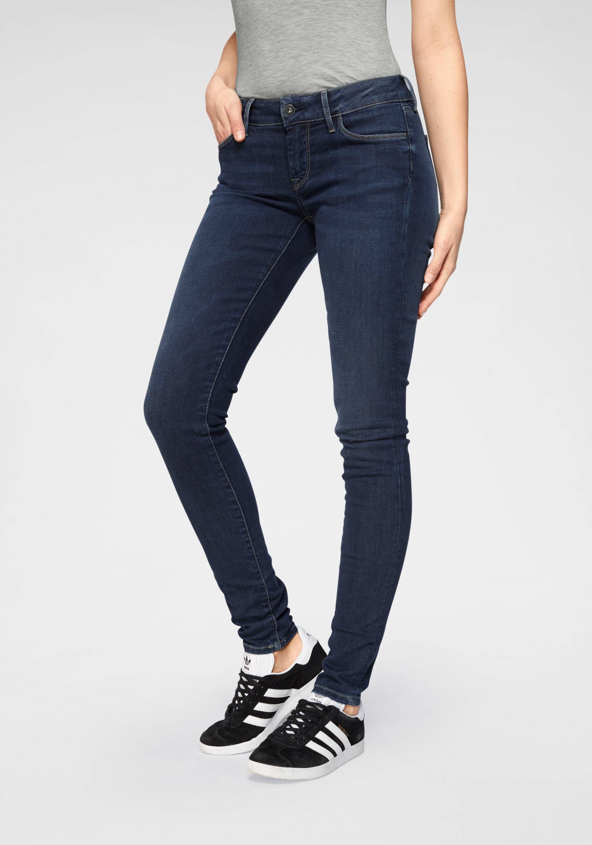 Pepe Jeans Skinny-fit-Jeans »SOHO«, im 5-Pocket-Stil mit 1-Knopf Bund und Stretch-Anteil von Pepe Jeans