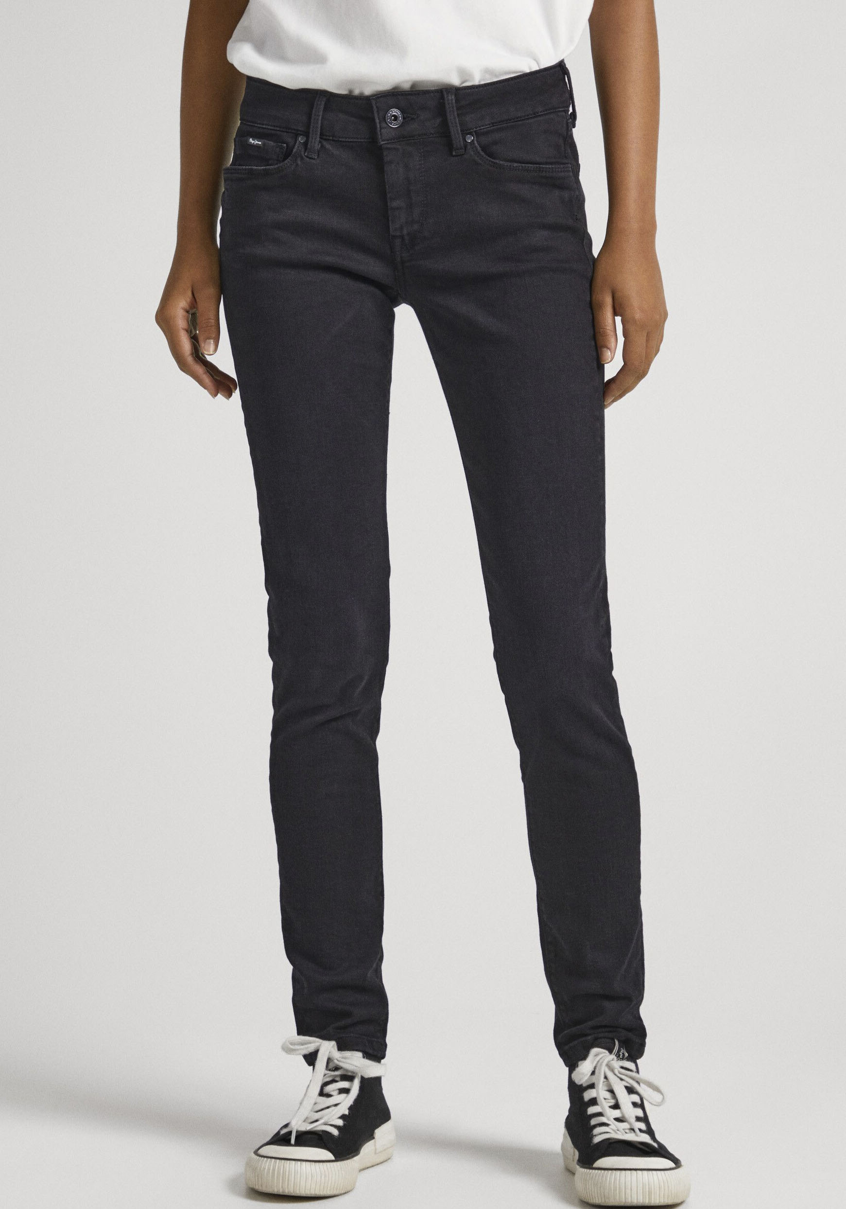 Pepe Jeans Skinny-fit-Jeans »SOHO«, im 5-Pocket-Stil mit 1-Knopf Bund und Stretch-Anteil von Pepe Jeans