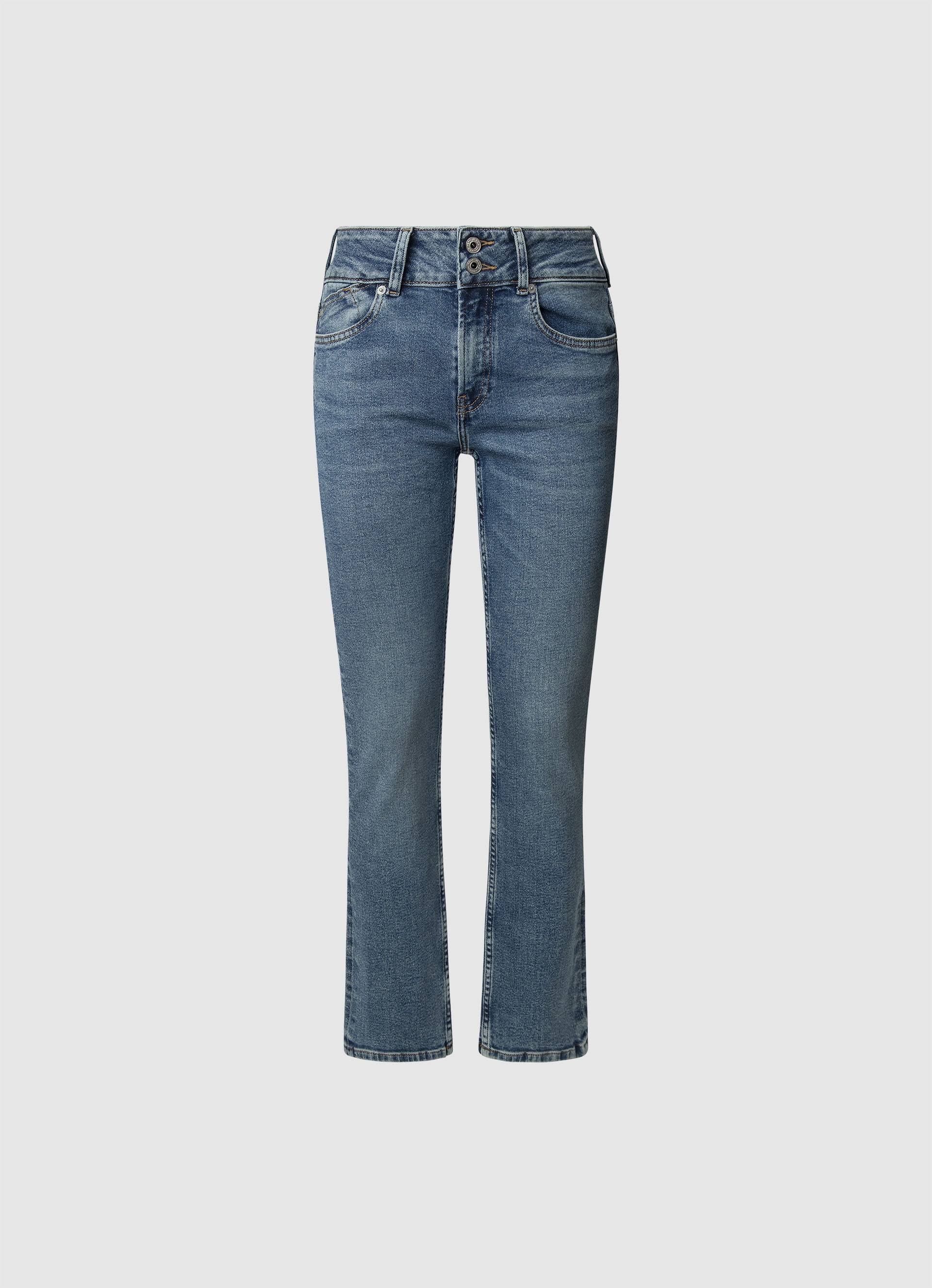 Pepe Jeans Slim-fit-Jeans »SLIM JEANS MW«, mit extrabreitem Bund mit Doppelknopf-Verschluss von Pepe Jeans