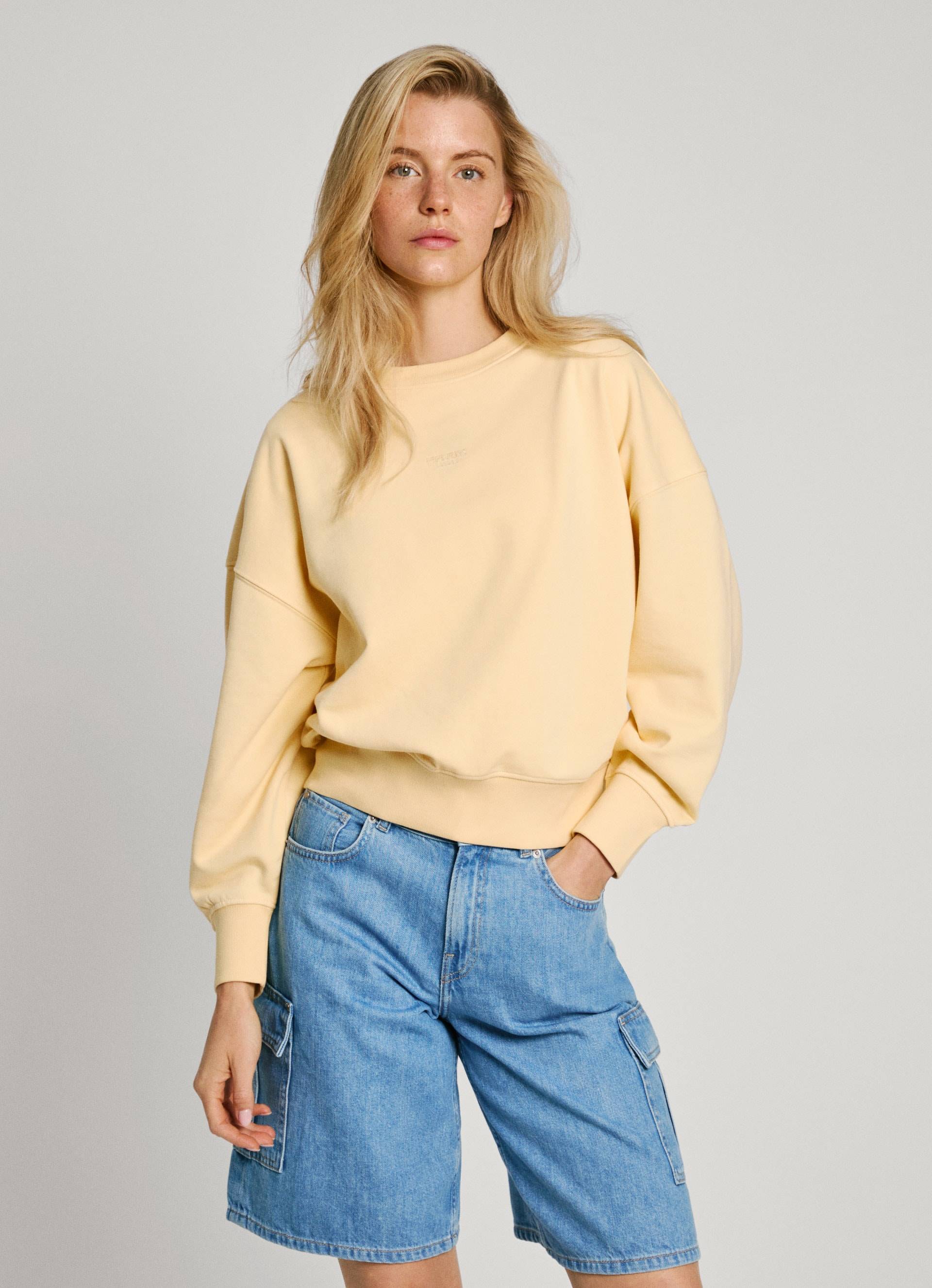 Pepe Jeans Sweatshirt »EVELYN«, mit kleiner Ton-in-Ton Logostickerei von Pepe Jeans