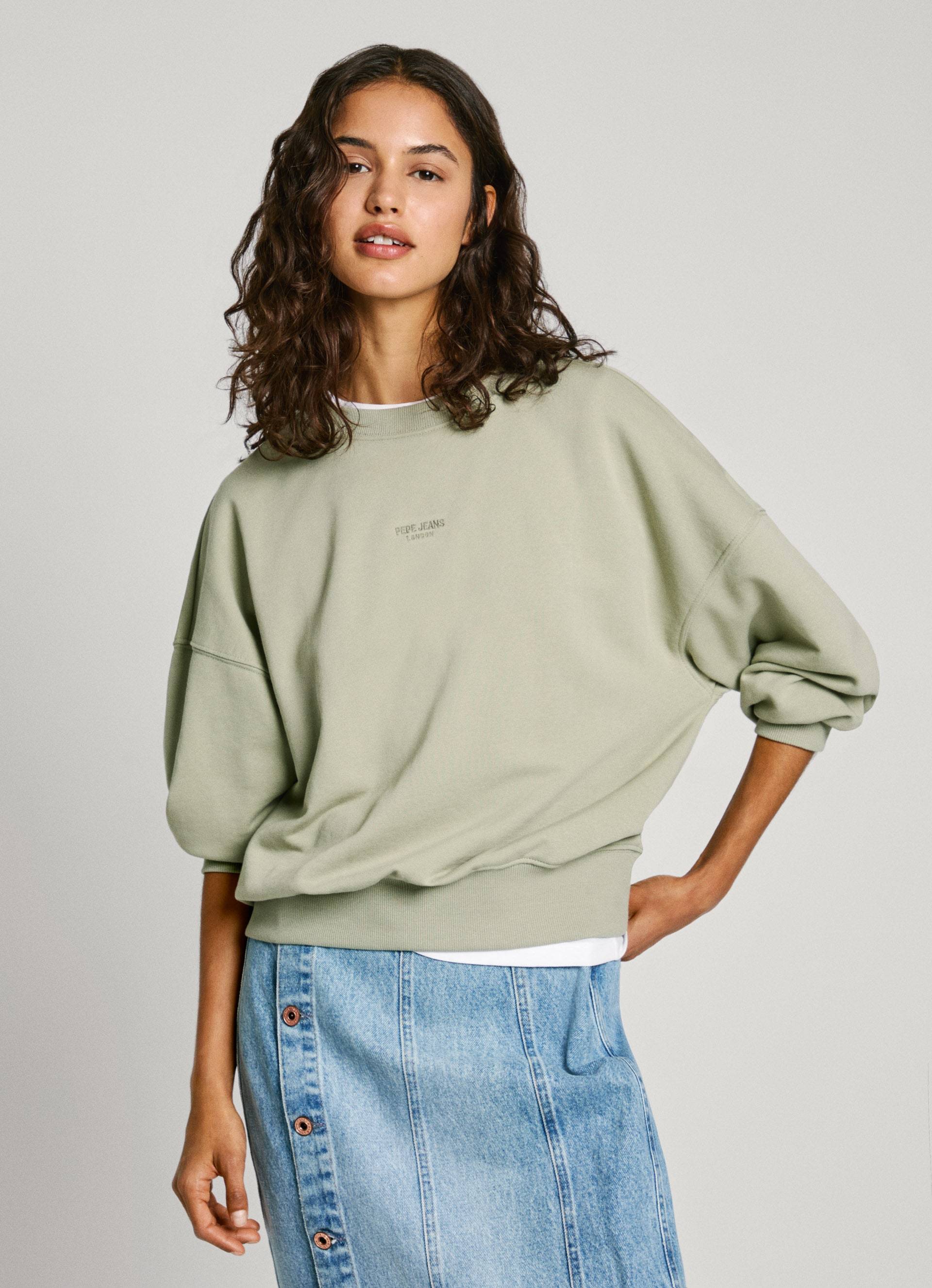 Pepe Jeans Sweatshirt »EVELYN«, mit kleiner Ton-in-Ton Logostickerei von Pepe Jeans