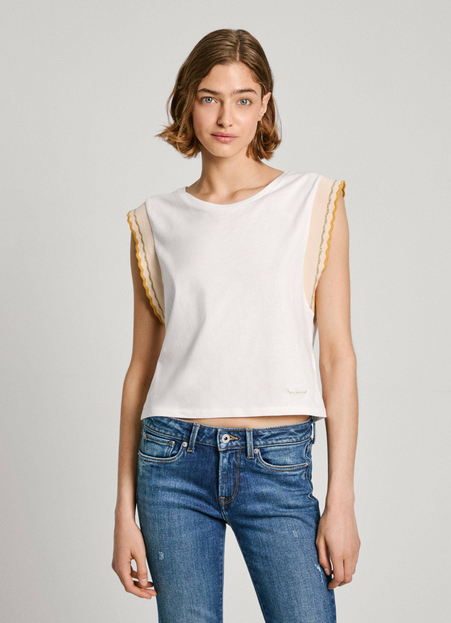 Pepe Jeans T-Shirt »EDMA«, mit Ärmelbesatz von Pepe Jeans