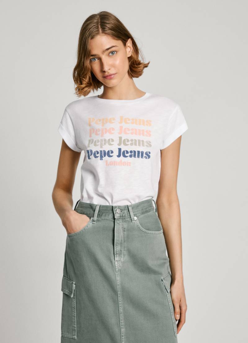 Pepe Jeans T-Shirt »EILEEN«, aus strukturierter Baumwollqualiät von Pepe Jeans