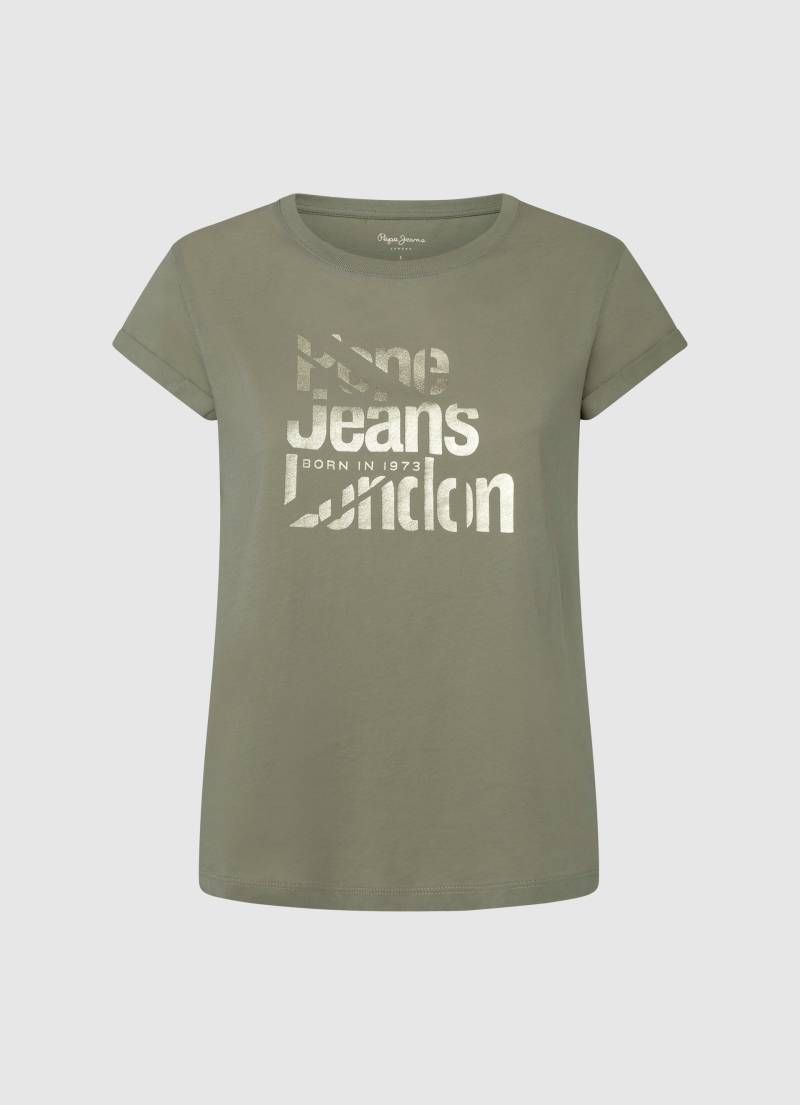 Pepe Jeans T-Shirt »ENOLA«, mit metallischem Logoprint von Pepe Jeans