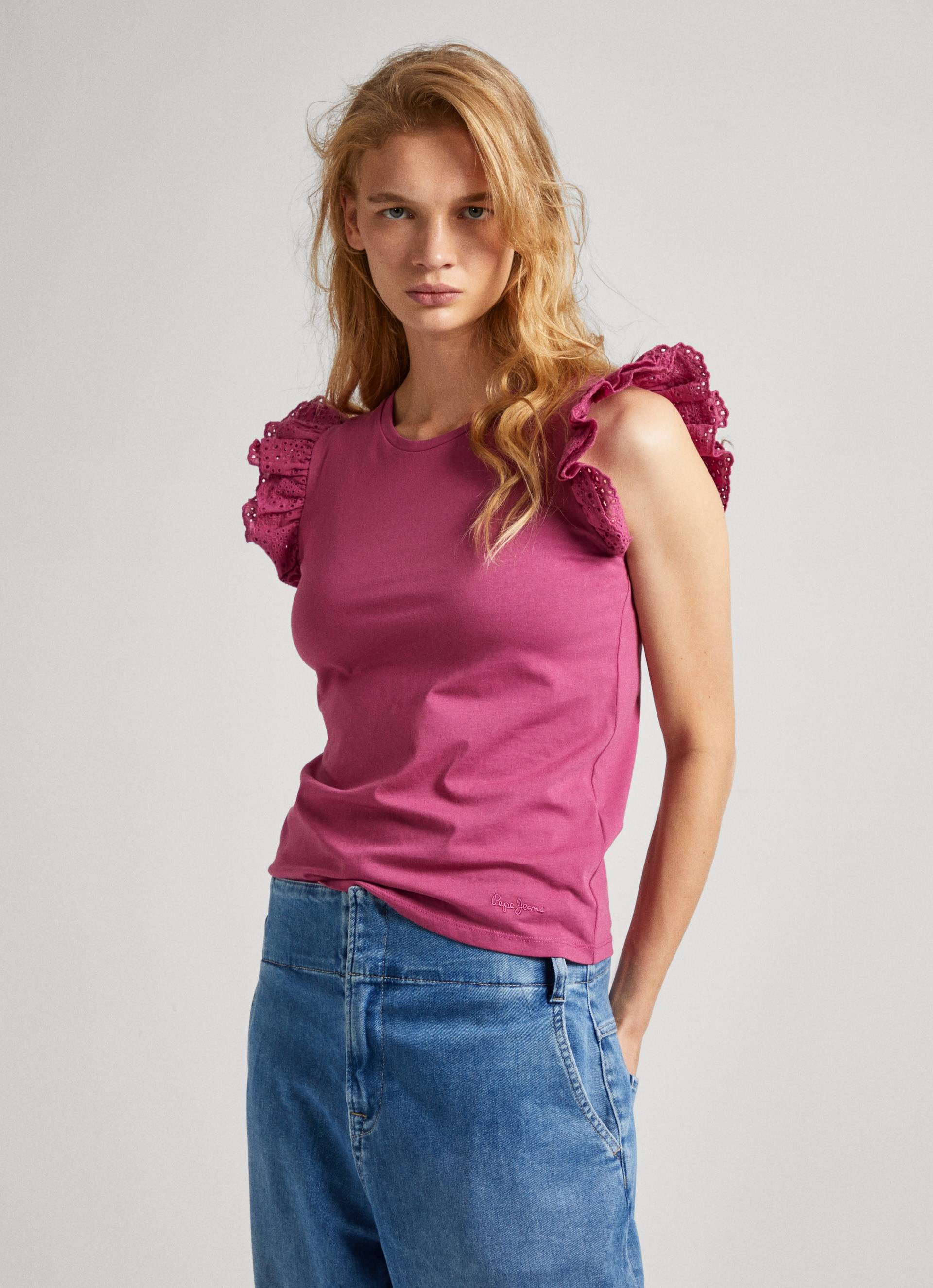 Pepe Jeans T-Shirt »LINDSAY«, mit Rüschen von Pepe Jeans