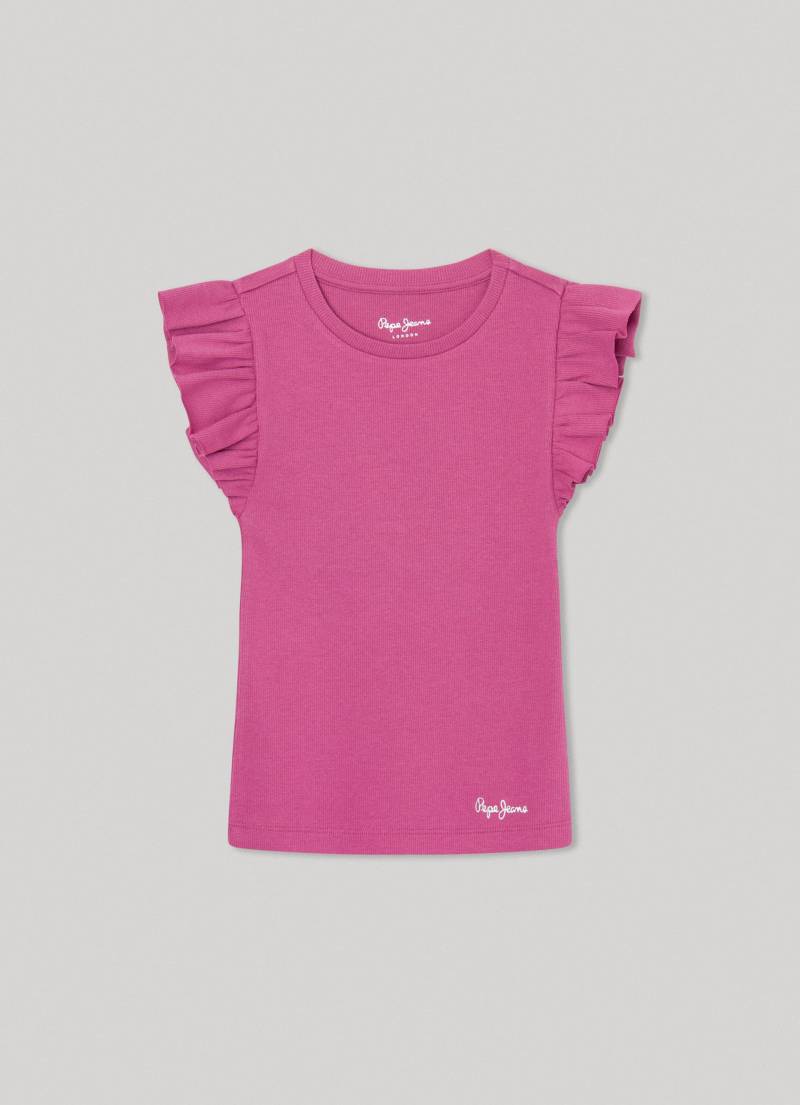 Pepe Jeans T-Shirt »QUANISE«, in feiner Rippstruktur, for GIRLS von Pepe Jeans