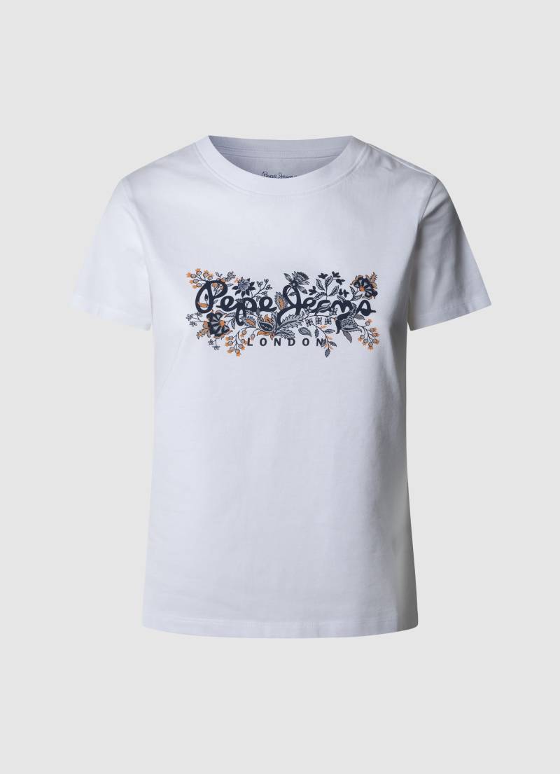 Pepe Jeans T-Shirt »ROSALIND«, mit floralem Print vorn von Pepe Jeans