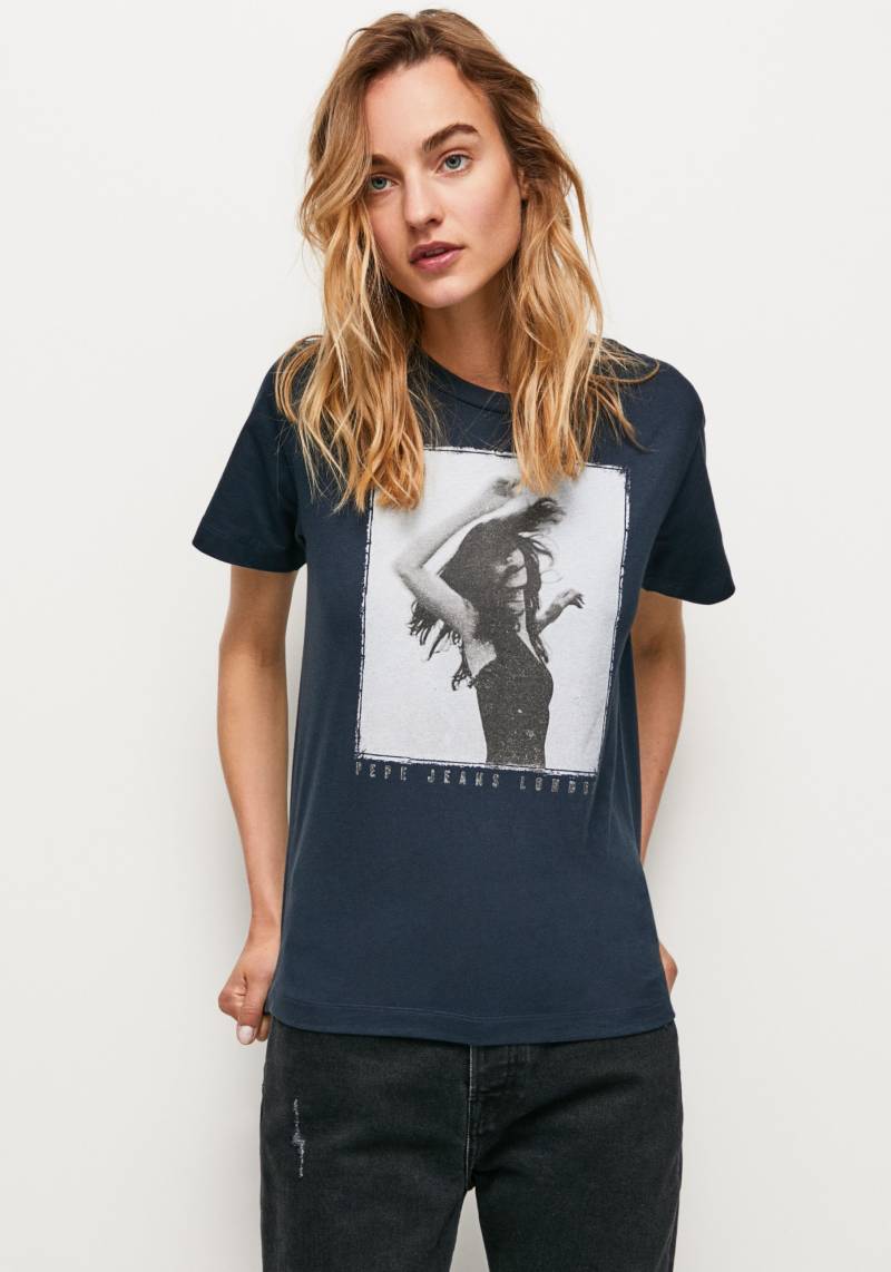 Pepe Jeans T-Shirt »SONYA«, in figurbetonter Passform und mit tollem markentypischem Frontprint von Pepe Jeans