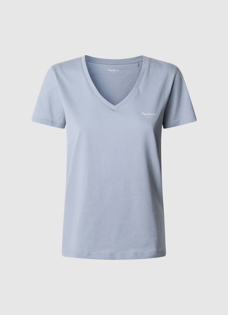 Pepe Jeans V-Shirt »MACY V-NECK«, mit Logoschriftzug von Pepe Jeans