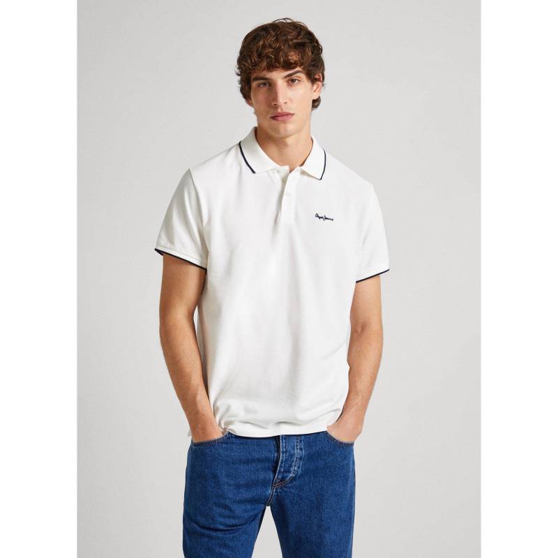 Poloshirt, Kurzarm Herren Weiss  L von Pepe Jeans