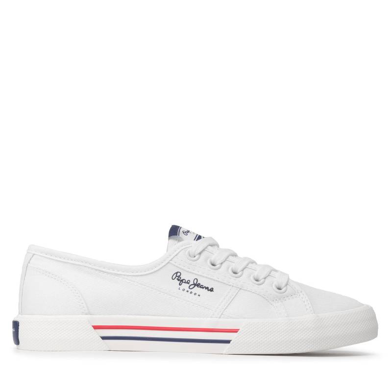 Sneakers aus Stoff Pepe Jeans Brady W Basic PLS31287 Weiß von Pepe Jeans