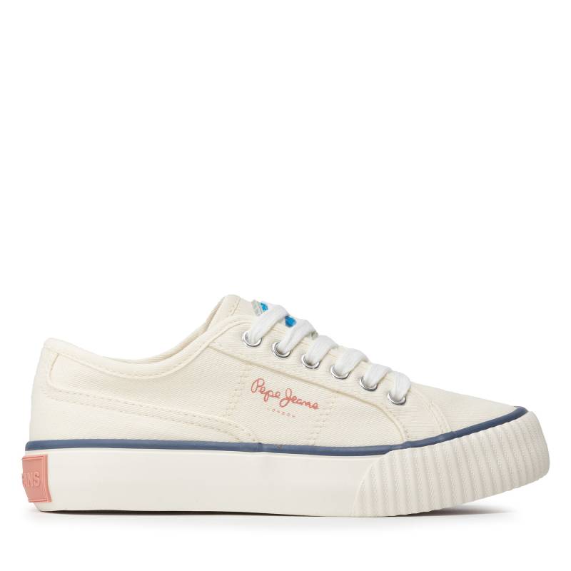 Sneakers aus Stoff Pepe Jeans Ottis Platform Girl Weiß von Pepe Jeans