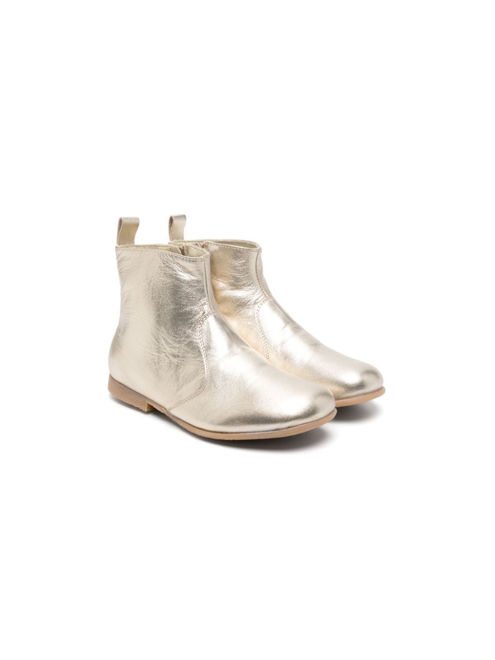 Pèpè Ada metallic leather boots - Gold von Pèpè