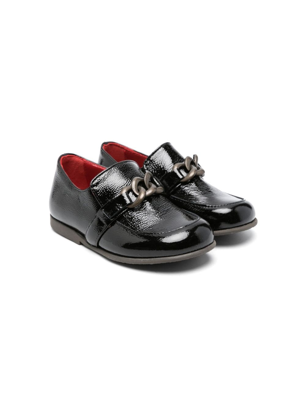 Pèpè Alessio chain leather loafers - Black von Pèpè