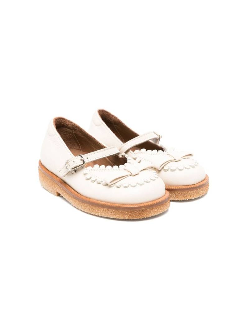 Pèpè Camilla leather ballerina shoes - White von Pèpè