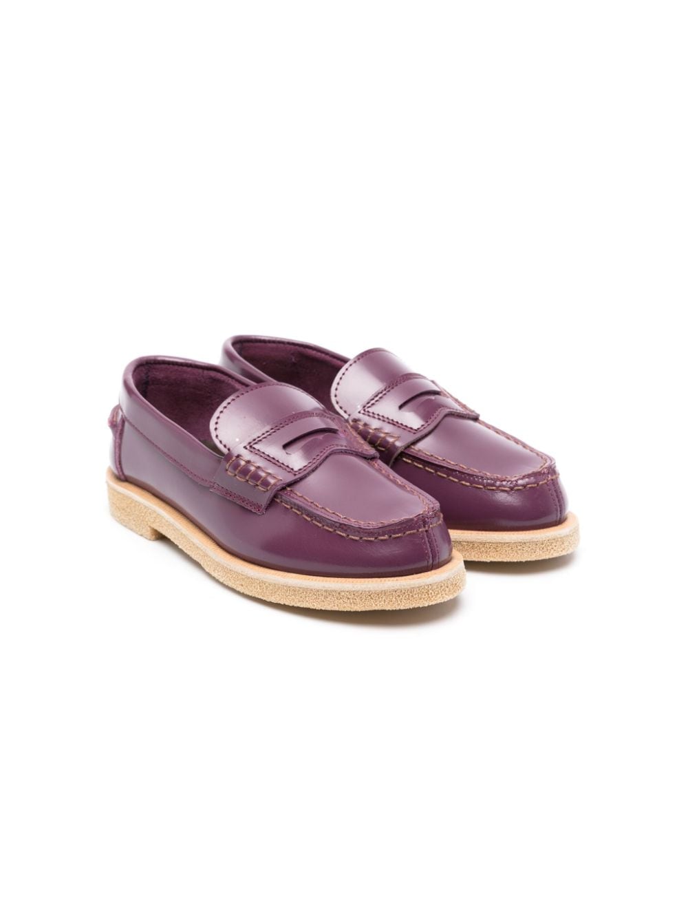 Pèpè François leather loafers - Purple von Pèpè