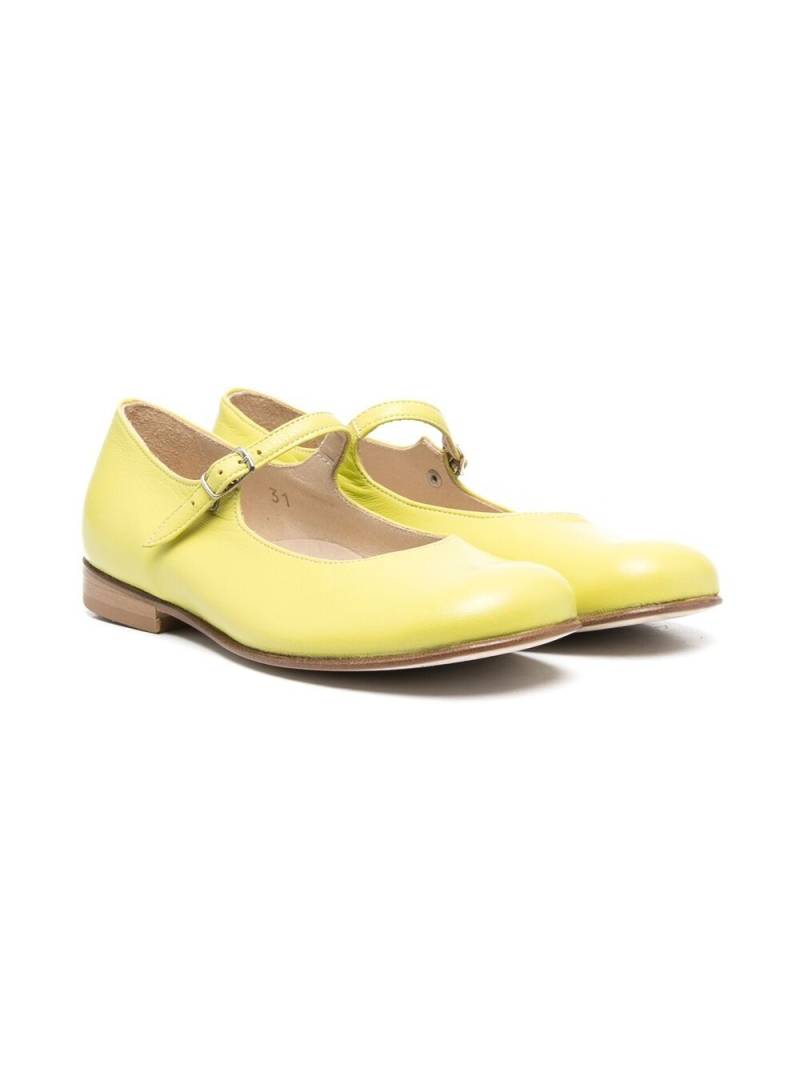 Pèpè Marina leather ballerina shoes - Yellow von Pèpè