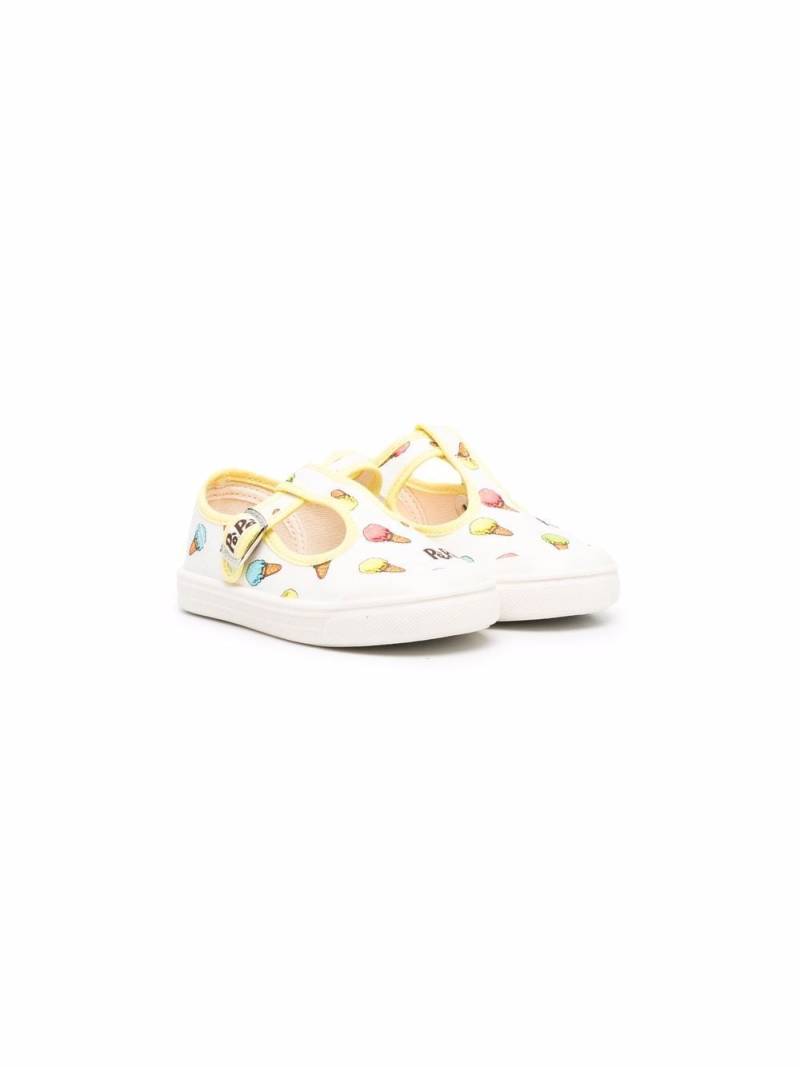 Pèpè Sam pam gelato-print sneakers - White von Pèpè