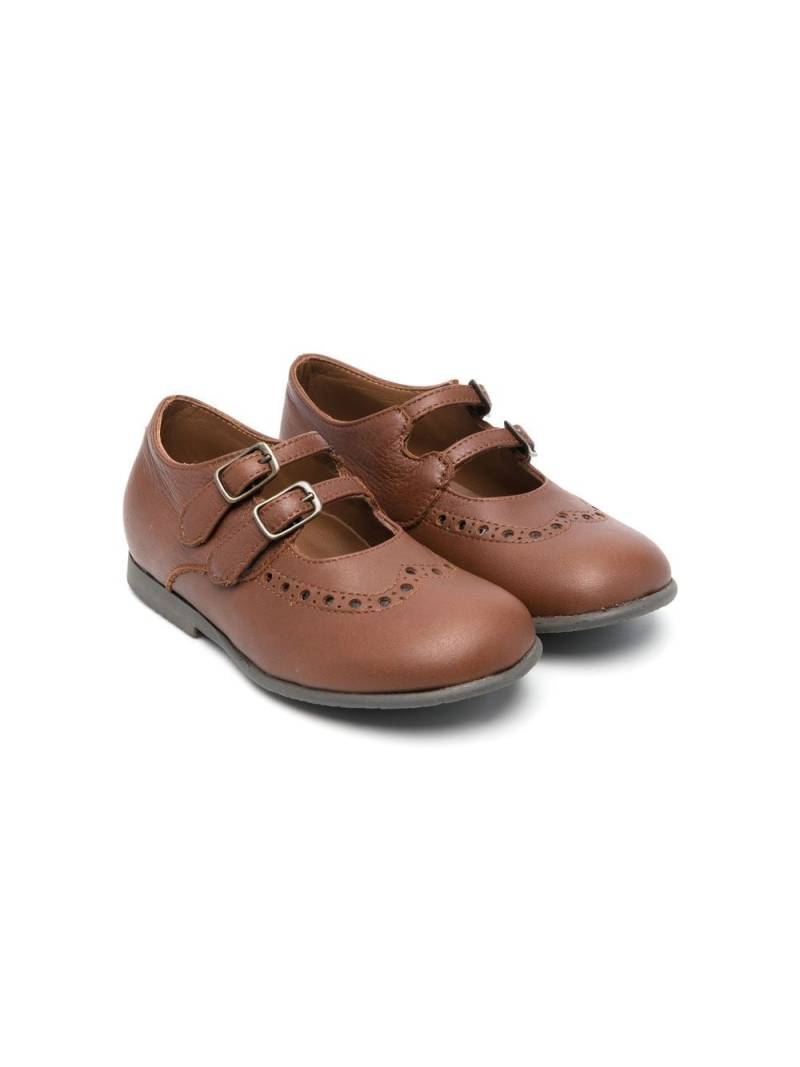 Pèpè buckle-fastening leather ballerinas - Brown von Pèpè