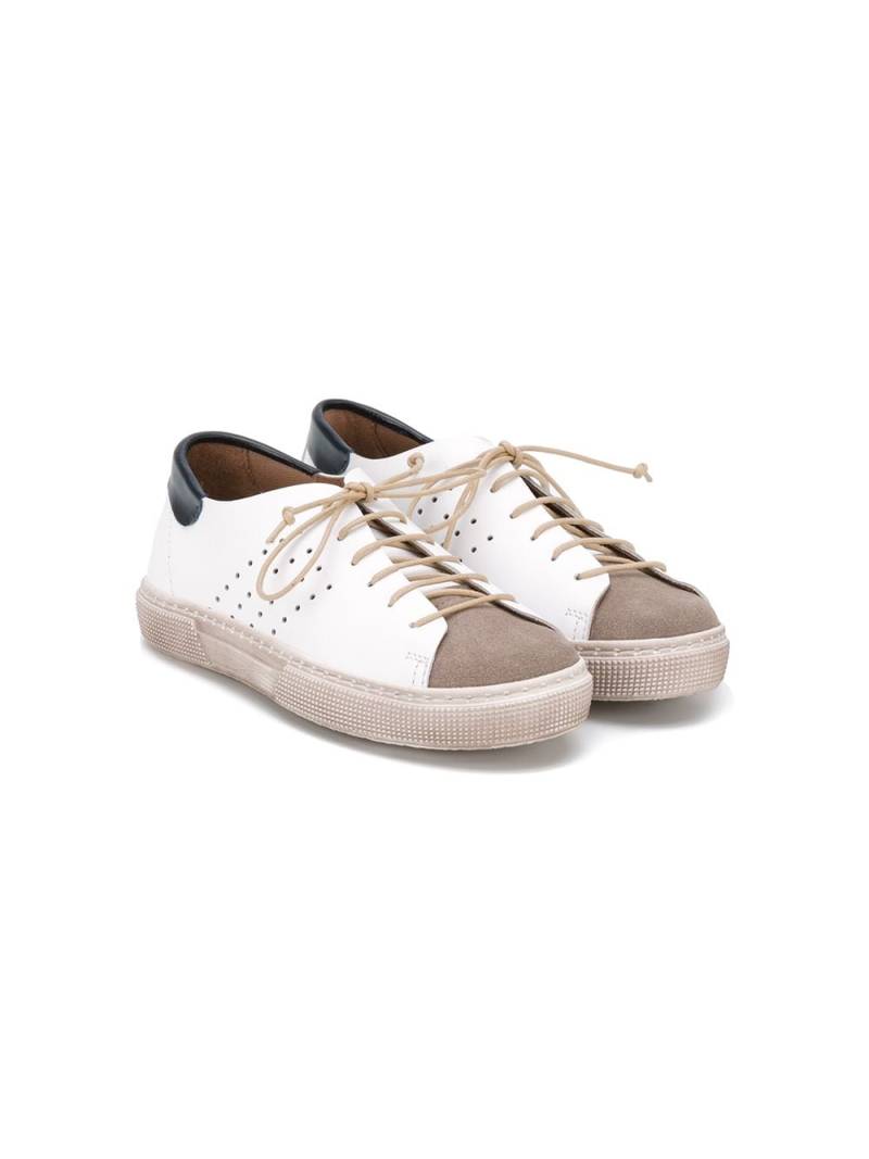 Pèpè colour panel lace-up sneakers - White von Pèpè